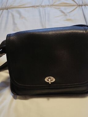Coach Vintage Leather/Suede Black  Crossbody Bag  In Great Condition From Macys